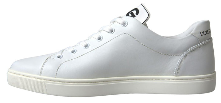 Dolce & Gabbana White Leather Portofino Sneakers Shoes
