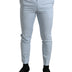 Dolce & Gabbana Sky Blue Cotton Stretch Skinny Pants