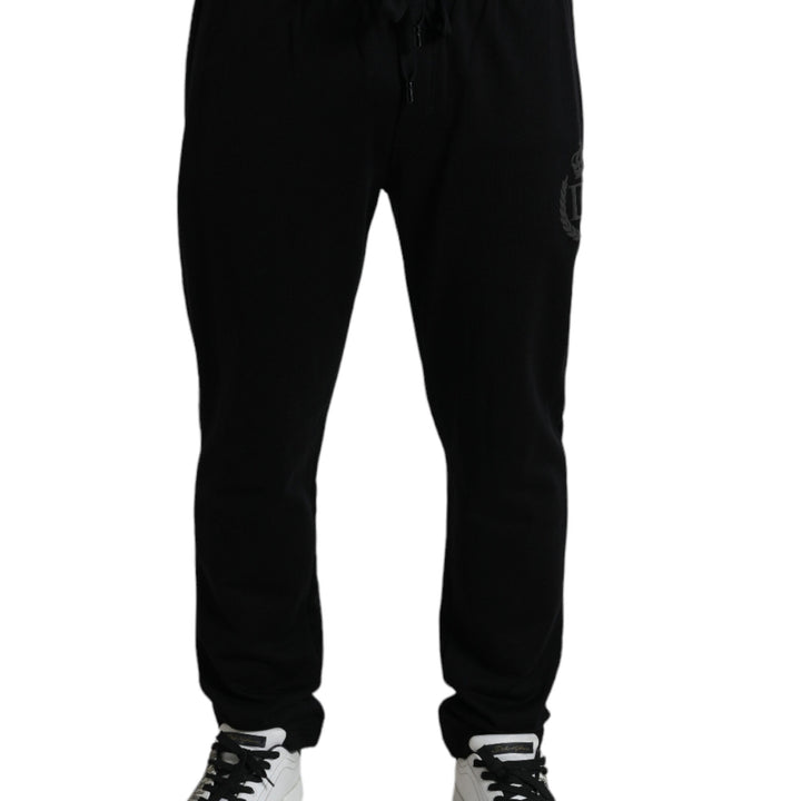 Dolce & Gabbana Black DG Logo Skinny Jogger Sweatpants Pants