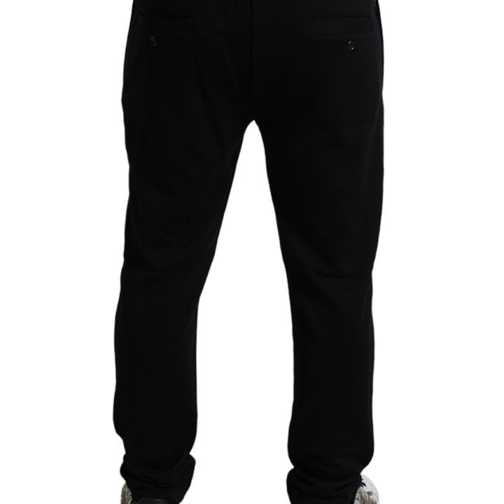 Dolce & Gabbana Black DG Logo Skinny Jogger Sweatpants Pants