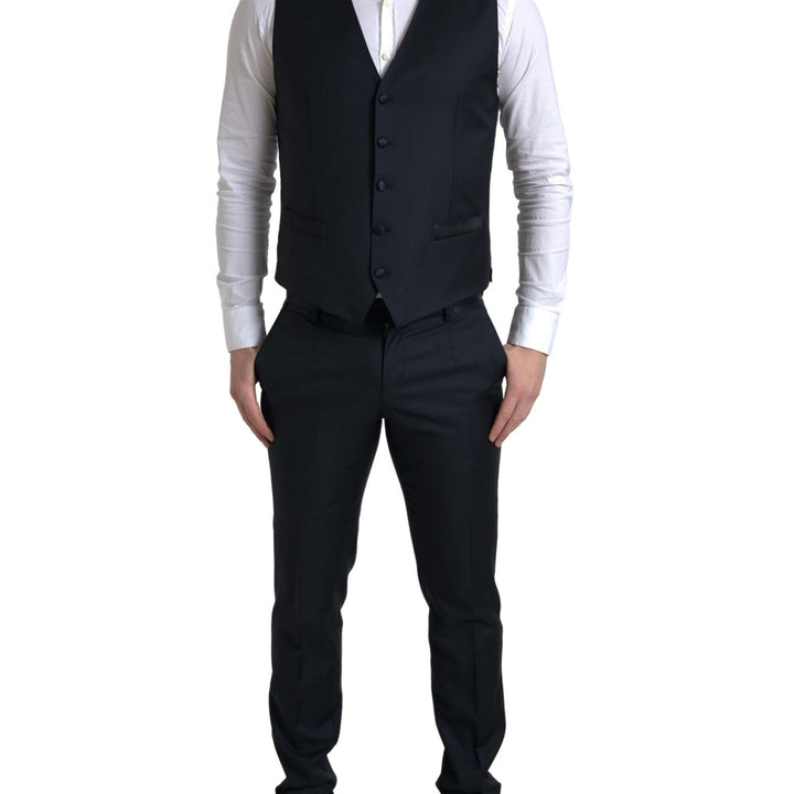 Dolce & Gabbana Black 3 Piece Single Breasted MARTINI Suit