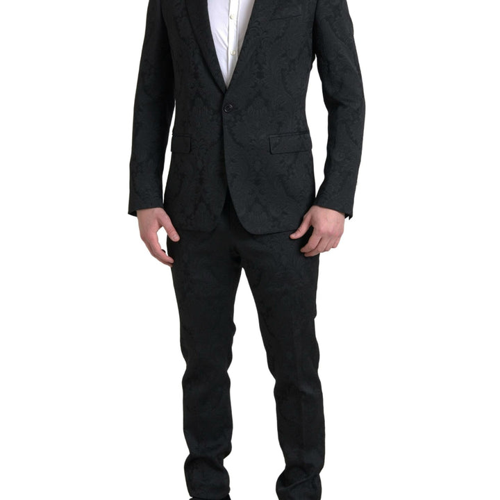 Dolce & Gabbana Black 2 Piece Single Breasted MARTINI Suit