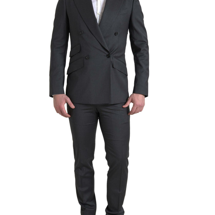 Dolce & Gabbana Gray 2 Piece Double Breasted SICILIA Suit