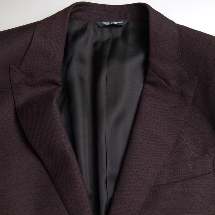 Dolce & Gabbana Maroon 2 Piece Single Breasted MARTINI Suit