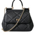 Dolce & Gabbana Black Quilted Leather Women Borse Top Handle Shoulder SICILY Bag