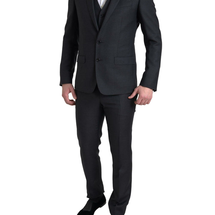 Dolce & Gabbana Black 3 Piece Single Breasted MARTINI Suit