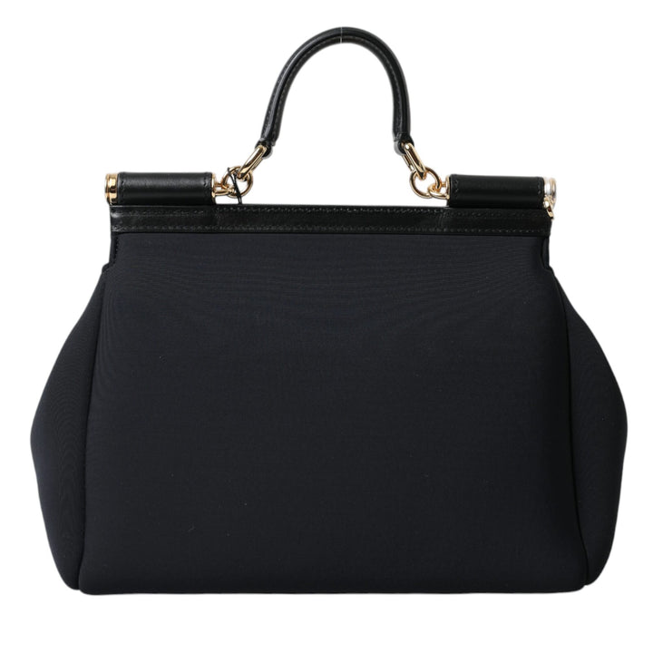 Dolce & Gabbana Black Neoprene Hand Shoulder Satchel Bag