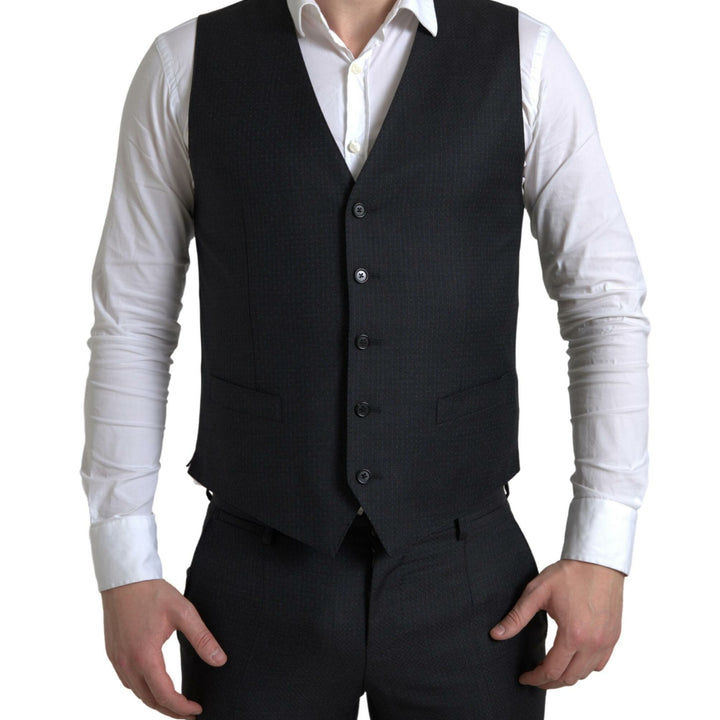 Dolce & Gabbana Black 3 Piece Single Breasted MARTINI Suit