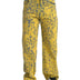 Dolce & Gabbana Yellow Cotton Tie Dye Straight Denim Jeans