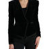 Dolce & Gabbana Black Velvet Cotton Double Breasted Jacket