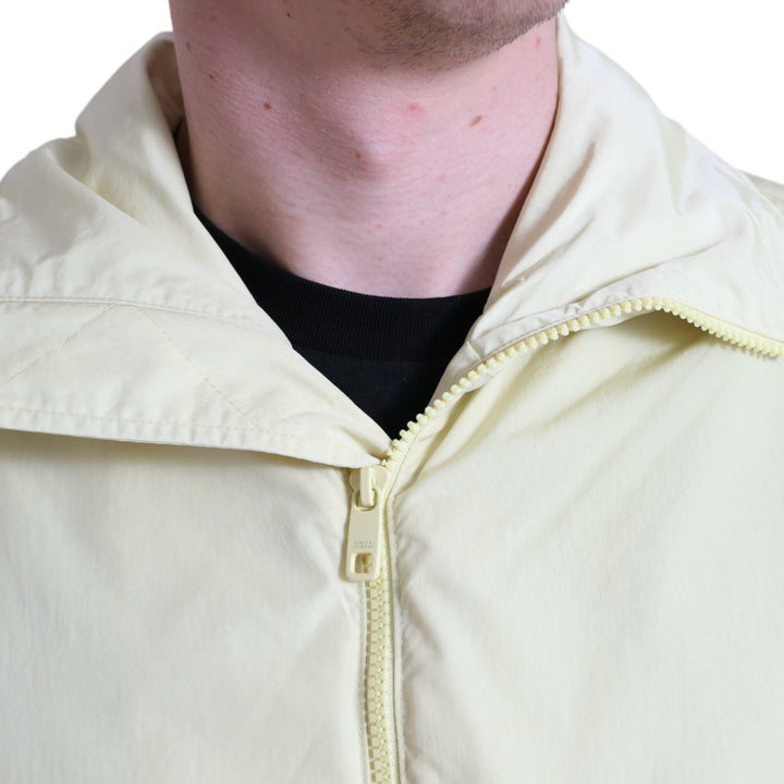 Dolce & Gabbana Yellow Nylon Collared Full Zip Parka Jacket