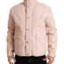 Dolce & Gabbana Pink Nylon Men Turtle Neck Puffer Jacket