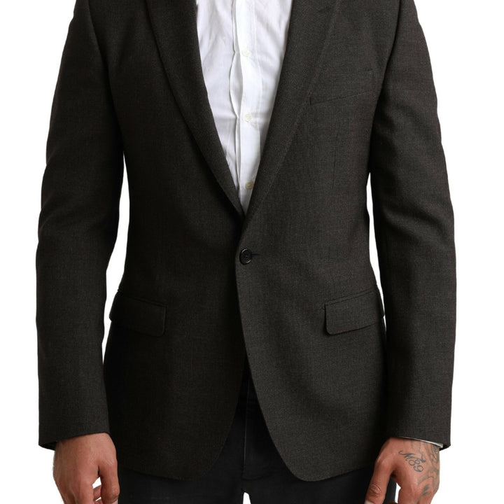 Dolce & Gabbana Dark Gray MARTINI Slim Formal Jacket Blazer