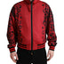 Dolce & Gabbana Red Leopard Polyester Bomber Full Zip Jacket