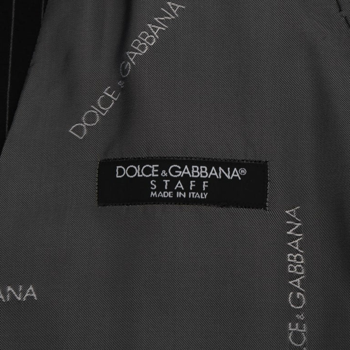 Dolce & Gabbana Black STAFF Cotton Striped Vest