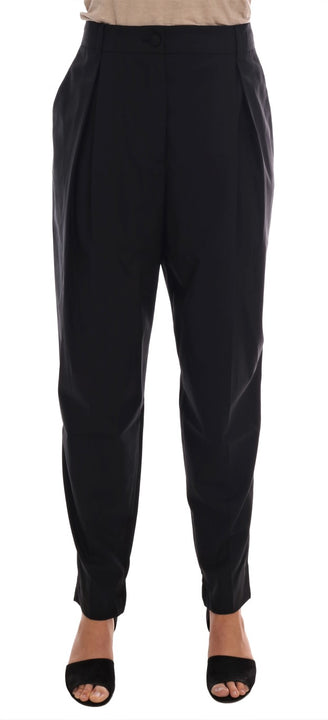 Dolce & Gabbana Black Wool Stretch Dress Pants