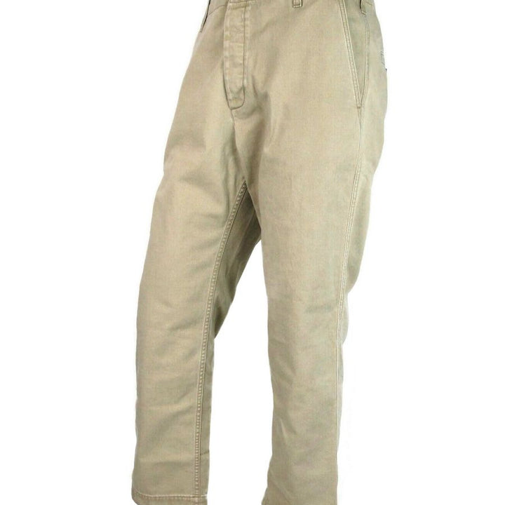 Gucci Light Brown Washed Cotton Pant Gucci Print