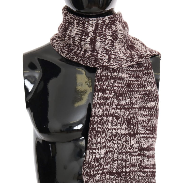 Dolce & Gabbana Bordeaux Wool Knitted Scarf