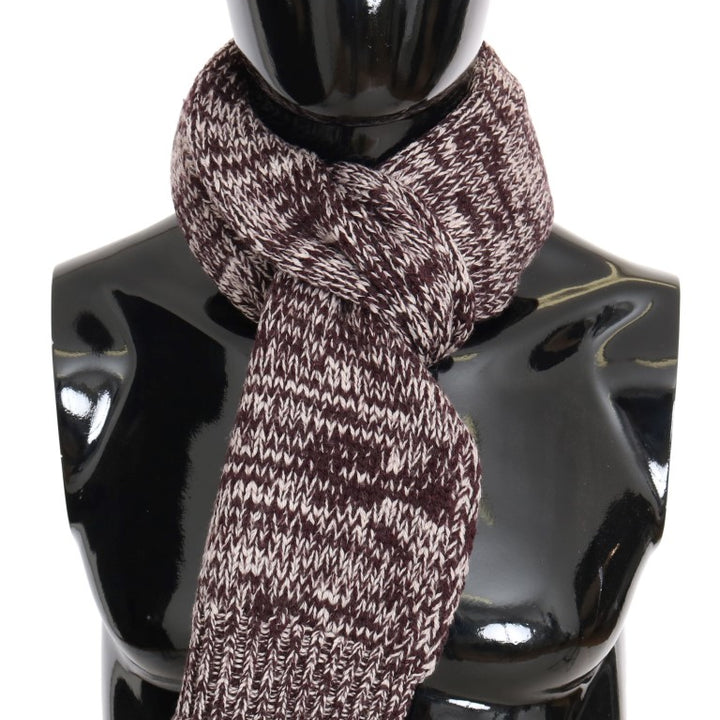 Dolce & Gabbana Bordeaux Wool Knitted Scarf