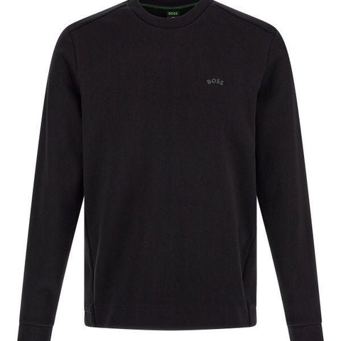Hugo Boss Black Cotton Logo Details Sweatshirt