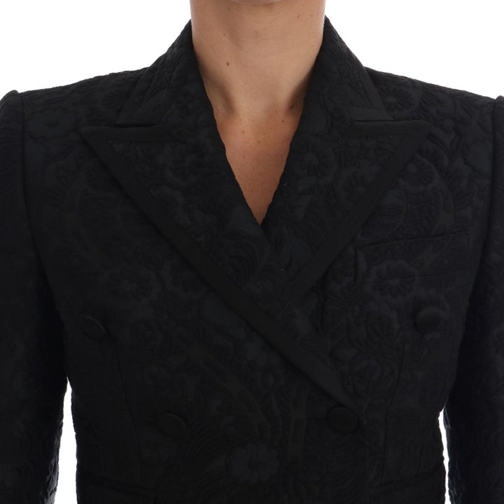 Dolce & Gabbana Black Brocade Blazer Jacket