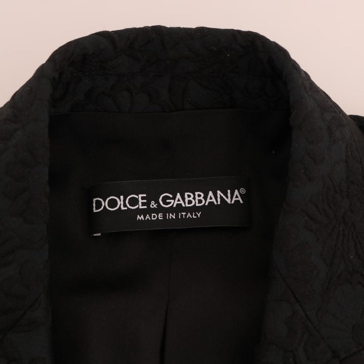 Dolce & Gabbana Black Brocade Blazer Jacket