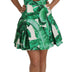 Dolce & Gabbana A-Line Banana Leaf Pineapple Crystal Dress