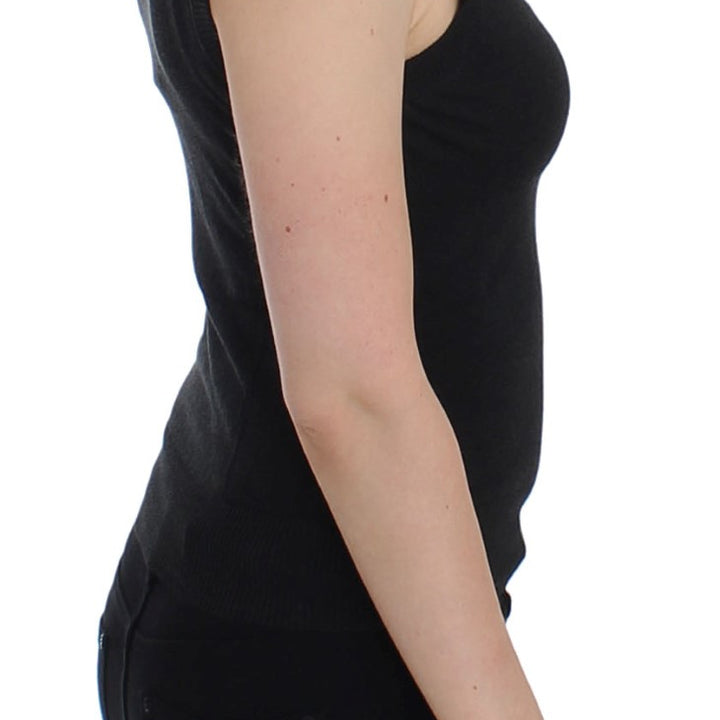 Dolce & Gabbana Black Sleeveless Crewneck Vest Pullover
