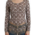 Cavalli Brown longsleeved lace top