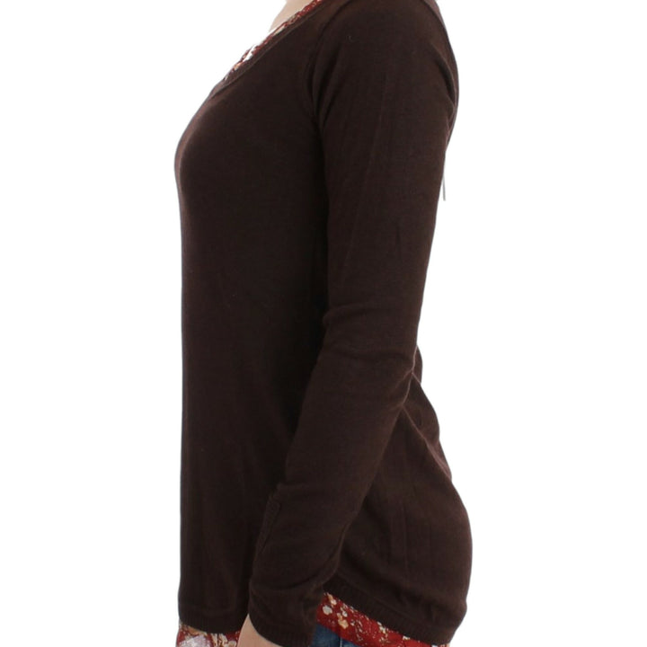 Cavalli Brown crewneck sweater