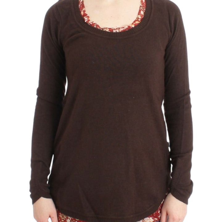 Cavalli Brown crewneck sweater