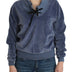 Cavalli Blue velvet cotton sweater