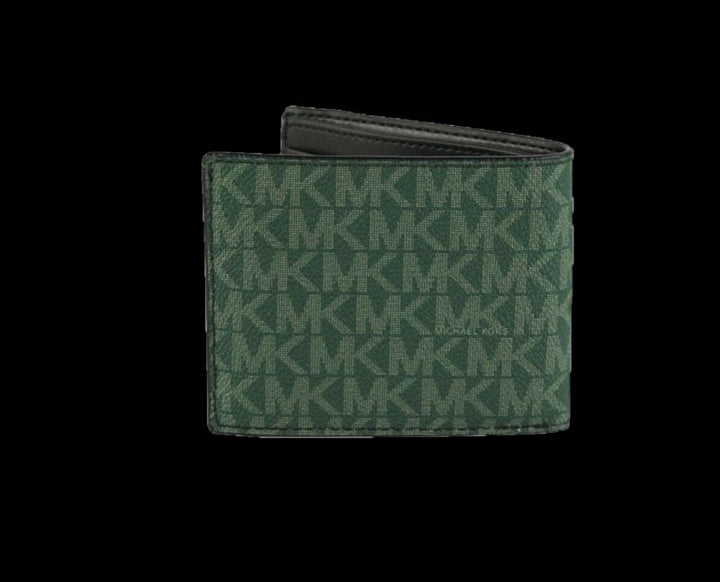 Michael Kors Gifting Slim Signature Bifold with Key Fob Box Set (Green/Marigold)