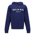 Balmain Blue Cotton Hoodie Sweatshirt