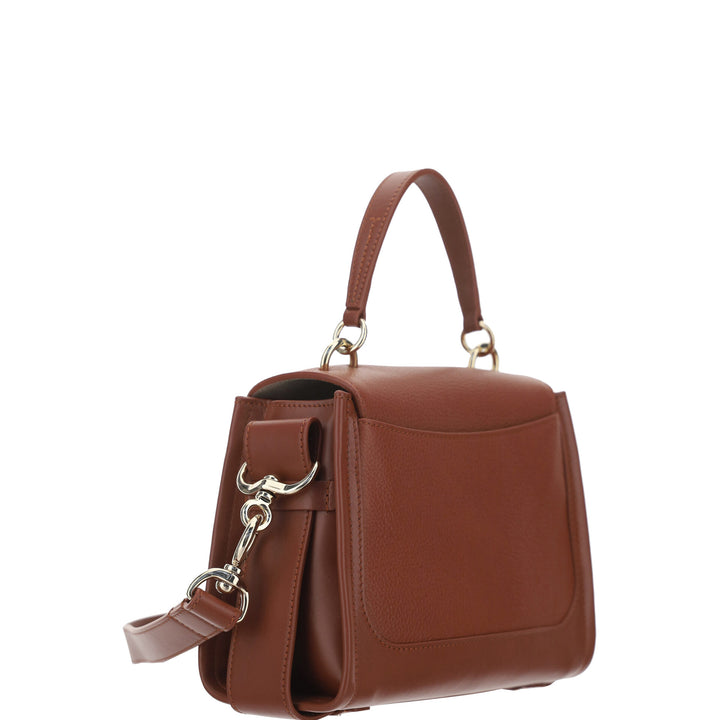 Chloé Brown Calf Leather Tess Handbag