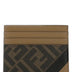 Fendi Brown Fabric Card Holder