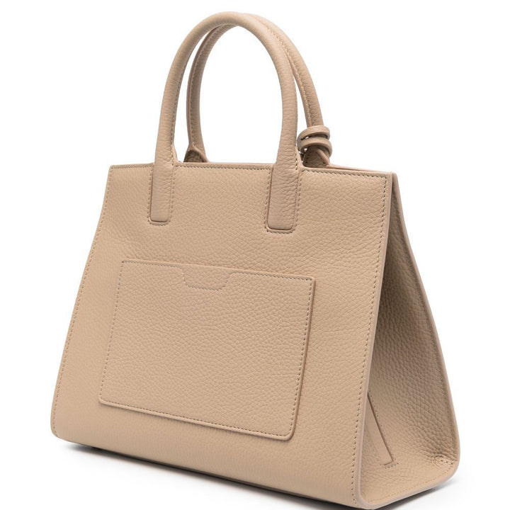 Burberry Oat Beige Calf Leather Frances Handbag