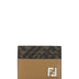 Fendi Dark Brown Calf Leather Card Holder