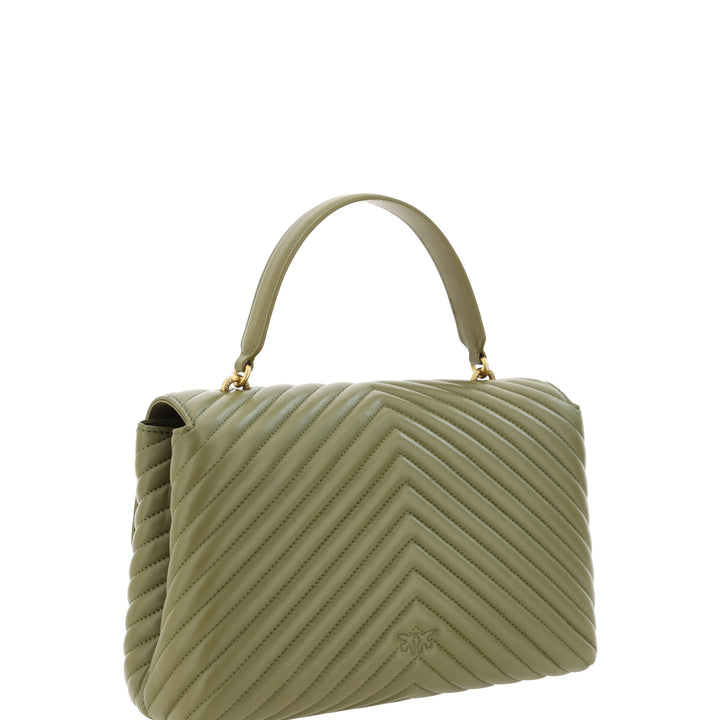 PINKO Green Calf Leather Love Lady Handbag