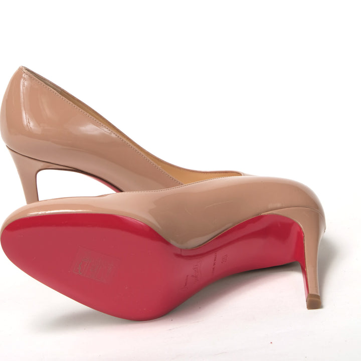 Christian Louboutin Nude Round Toe High Pump Shoe