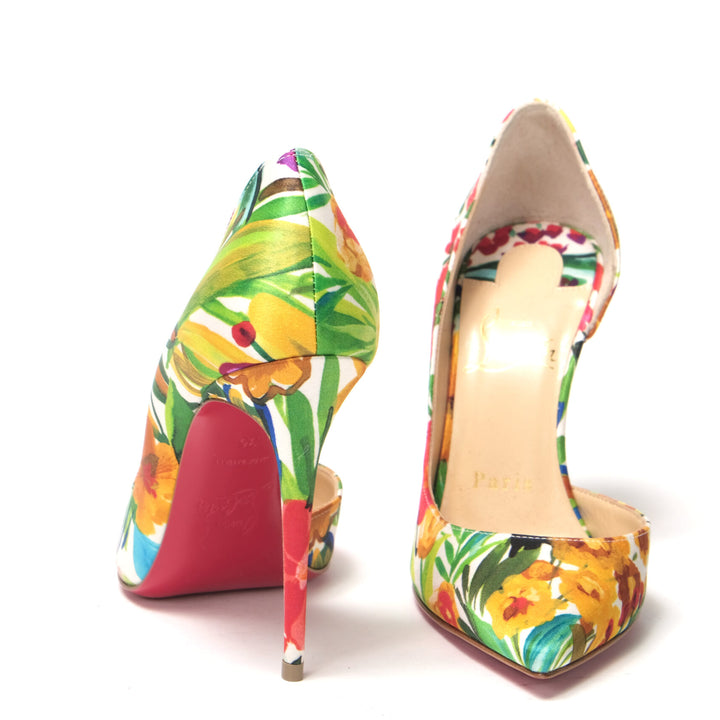 Christian Louboutin Multicolor Flower Printed High Heels Pumps Shoes