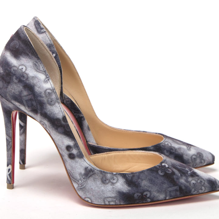 Christian Louboutin Multicolor Denim Print High Heels Pumps