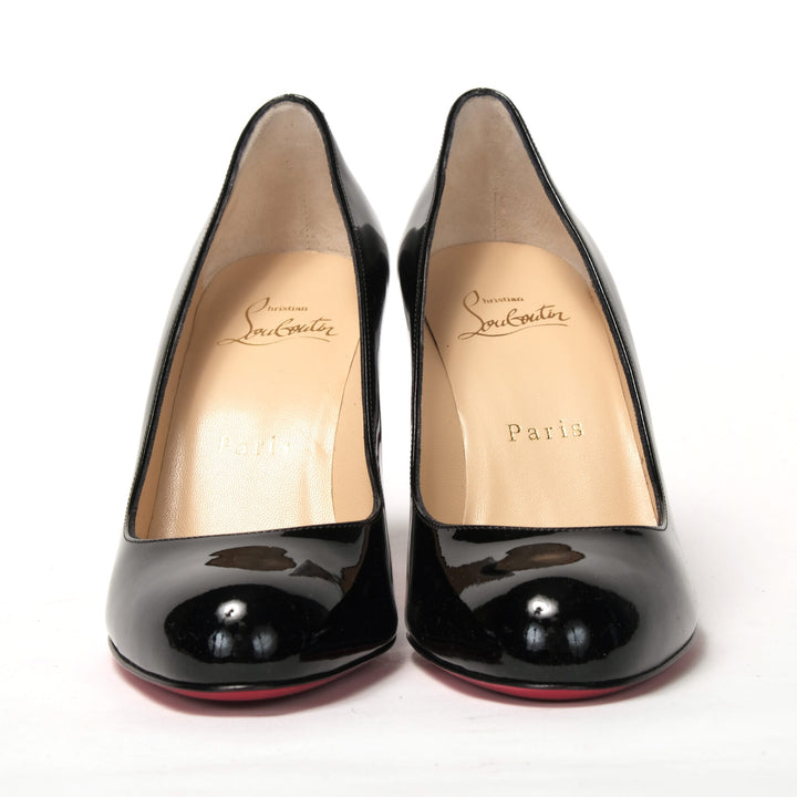 Christian Louboutin Simple Pump 85 Patent Black Heel