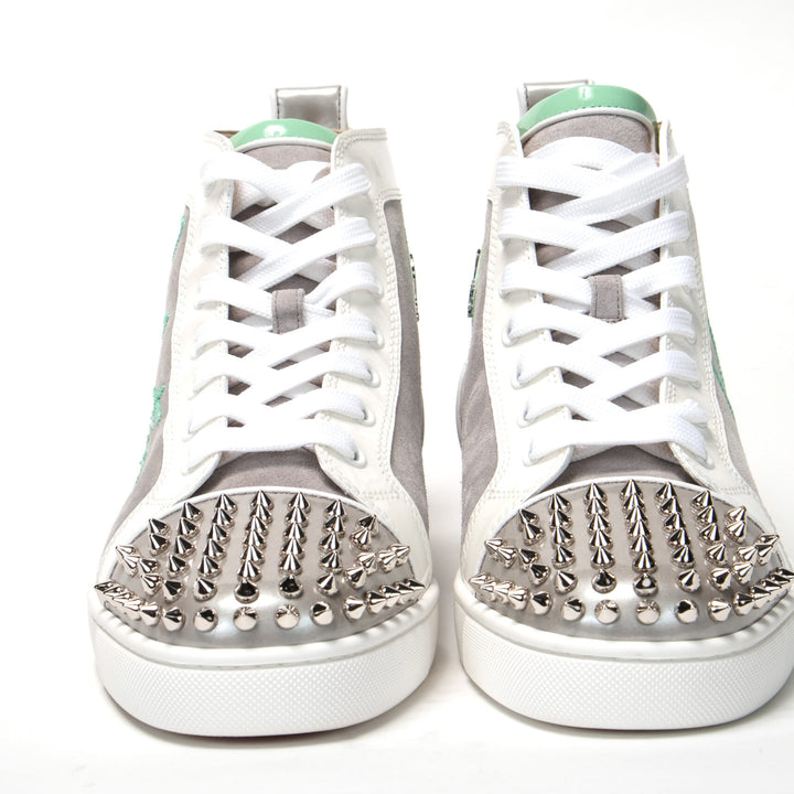 Christian Louboutin Multicolor Version Navy Lou Spikes Flat Shoes