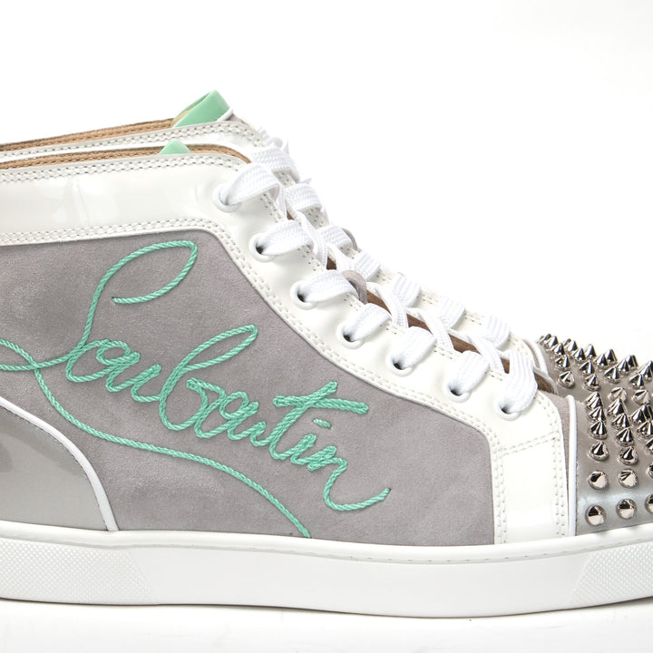 Christian Louboutin Multicolor Version Navy Lou Spikes Flat Shoes