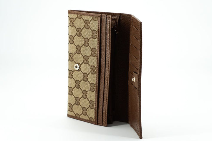 Gucci Brown & Beige Dollar GG Wallet