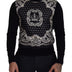 Dolce & Gabbana Black Bandana Crewneck Pullover Sweater