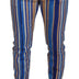 Dolce & Gabbana Blue Striped Silk Cotton Slim Trousers Pants