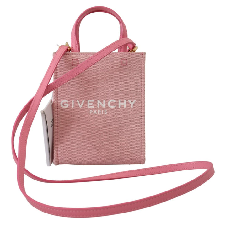 Givenchy Pink Coated Canvas Vertical Mini Shoulder Bag