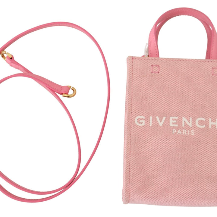 Givenchy Pink Coated Canvas Vertical Mini Shoulder Bag